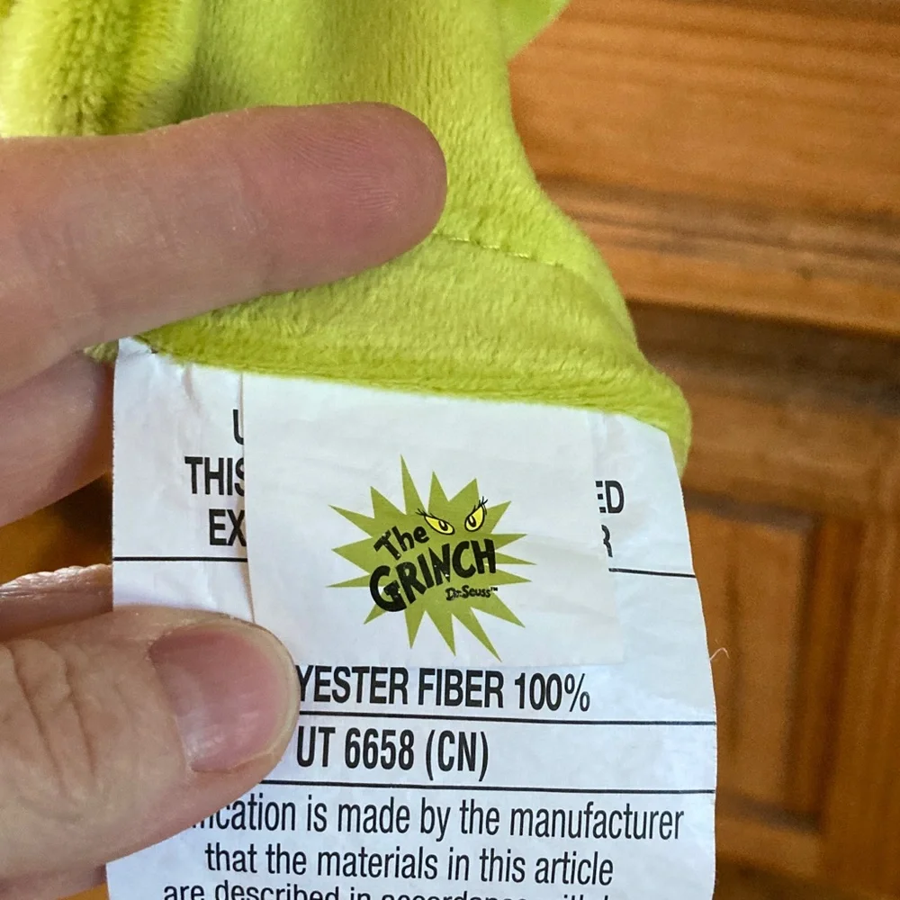 The Grinch green plush hooded towel